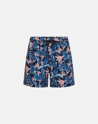 Recyceltes Polyester, Boxershorts, Marineblau Druck