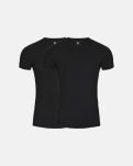 Bambus, T-Shirt, 2-pack, Schwarz -Dovre
