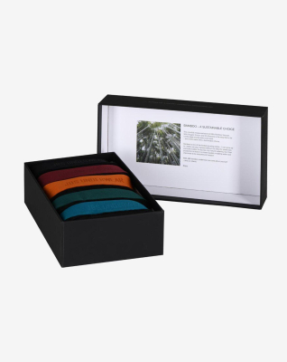 Bambusviskose, Tights in Geschenkbox, 5er-Pack, Mehrfarbig