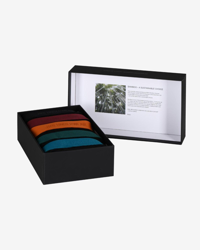Bambusviskose, Unterhosen, 5-pack, Mehrfarbig, Geschenkbox -JBS