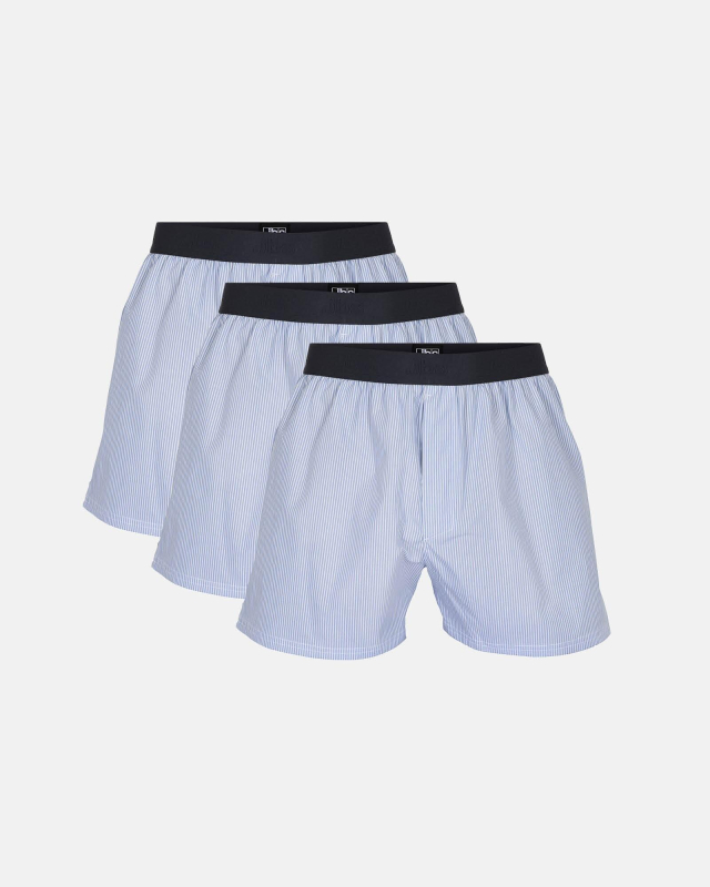 Bio-Baumwolle, Boxershorts, 3-Pack, Hellblau -JBS