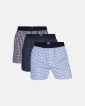 Bio-Baumwolle, Boxershorts, 3-Pack, Mehrfarbig Blau Druck - JBS