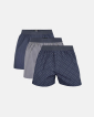 Bio-Baumwolle, Boxershorts, 3-Pack, Mehrfarbig marine Druck - JBS