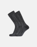 Bio-Wolle, Socken, 2-pack, Dunkelgrau melange -Dovre