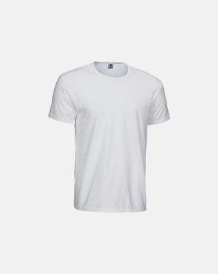 Bio-Baumwolle, T-shirt, o-neck, Weiß -Dovre