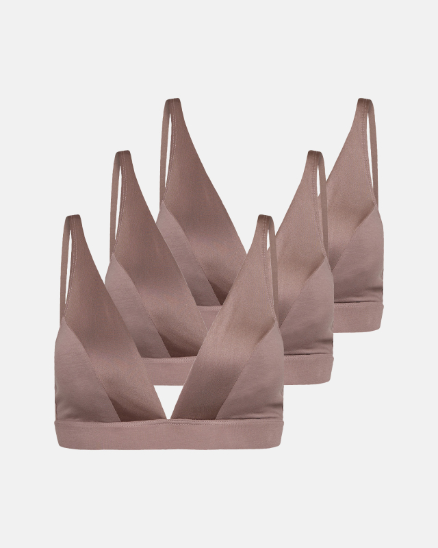 Bio-Bambusviskose, Weicher BH, 3-pack, Rose
