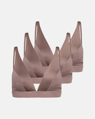 Bio Bambusviskose, 3-pack Weicher BH, Rose