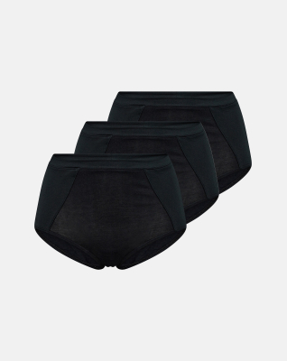 Bio-Bambusviskose, Maxi, 3-pack, Schwarz