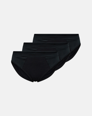 Bio-Bambusviskose, Tai, 3-pack, Schwarz