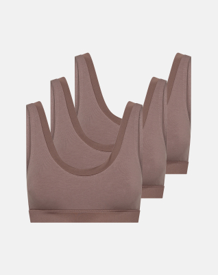 Bio-Bambusviskose, BH Top, 3-pack, Rose