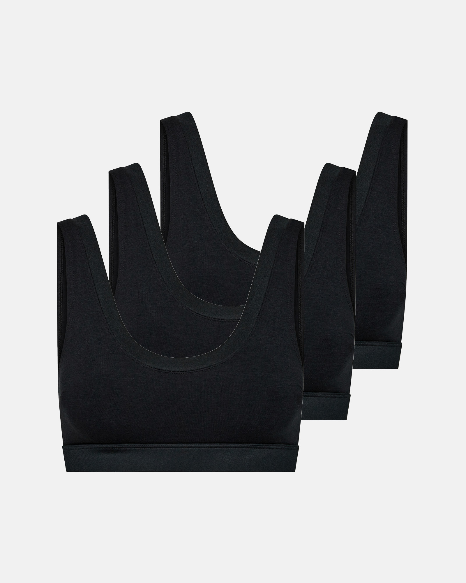 Bio Bambusviskose, 3-pack BH-Top, Schwarz -JBS of Denmark Women Bio Bambusviskose, 3-pack BH-Top, Schwarz -JBS of Denmark Women