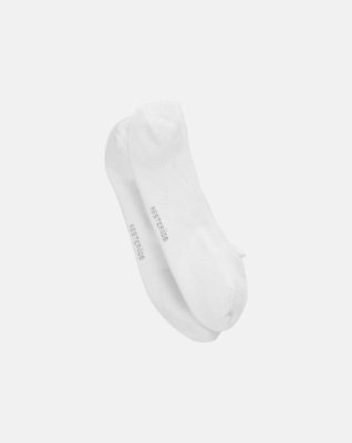 Bambus, No show Socken, 5-pack, Weiß -Resteröds