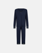 Bambus-Viskose, Pyjama-Set mit Spitze, Marine - Decoy