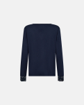 Bambus-Viskose, Pyjama-Set mit Spitze, Marine