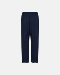 Bambus-Viskose, Pyjama-Set mit Spitze, Marine