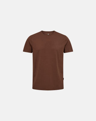 Bambusviskose, T-Shirt Rundhalsausschnitt, Braun -JBS of Denmark Men