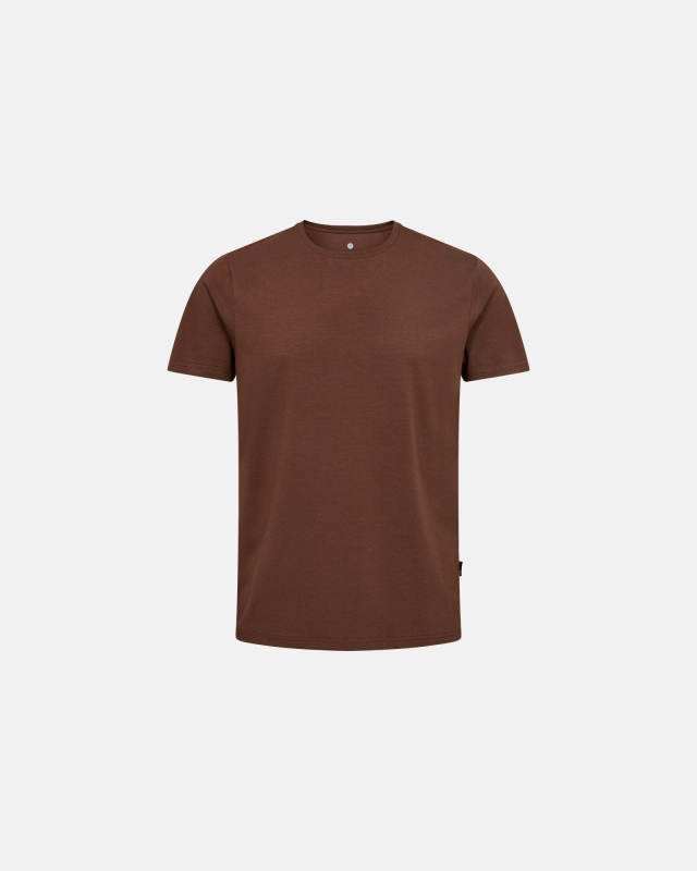 Bambusviskose, T-Shirt Rundhalsausschnitt, Braun -JBS of Denmark Men