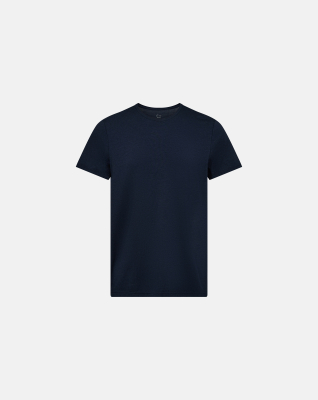 Bambus, T-Shirt Rundhals, Marineblau -Dovre