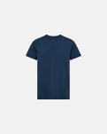 Bambus, T-Shirt Rundhals, Blau -Dovre