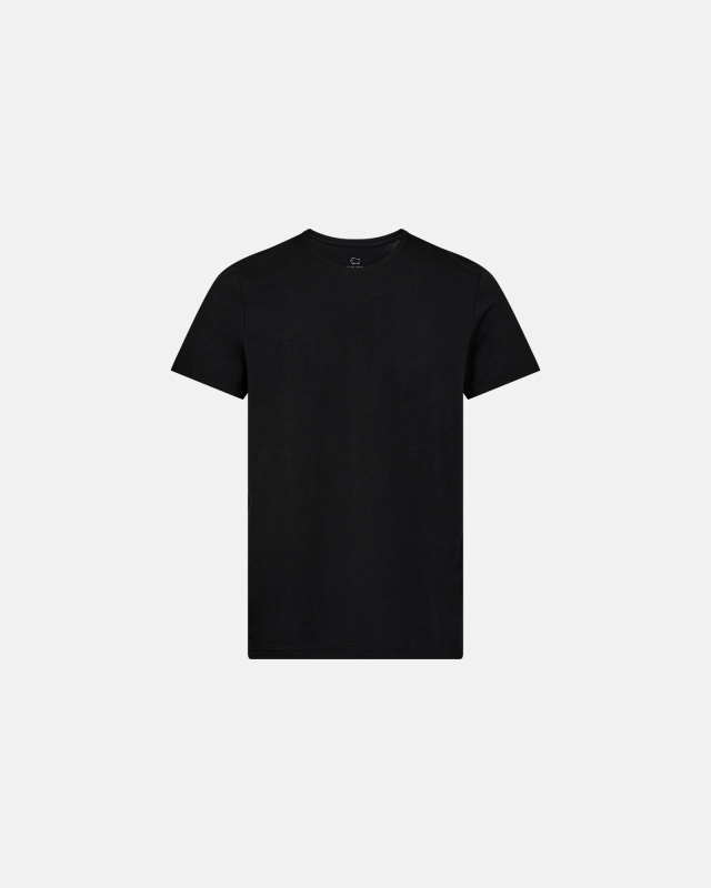 Bambus, T-Shirt Rundhals, Schwarz -Dovre