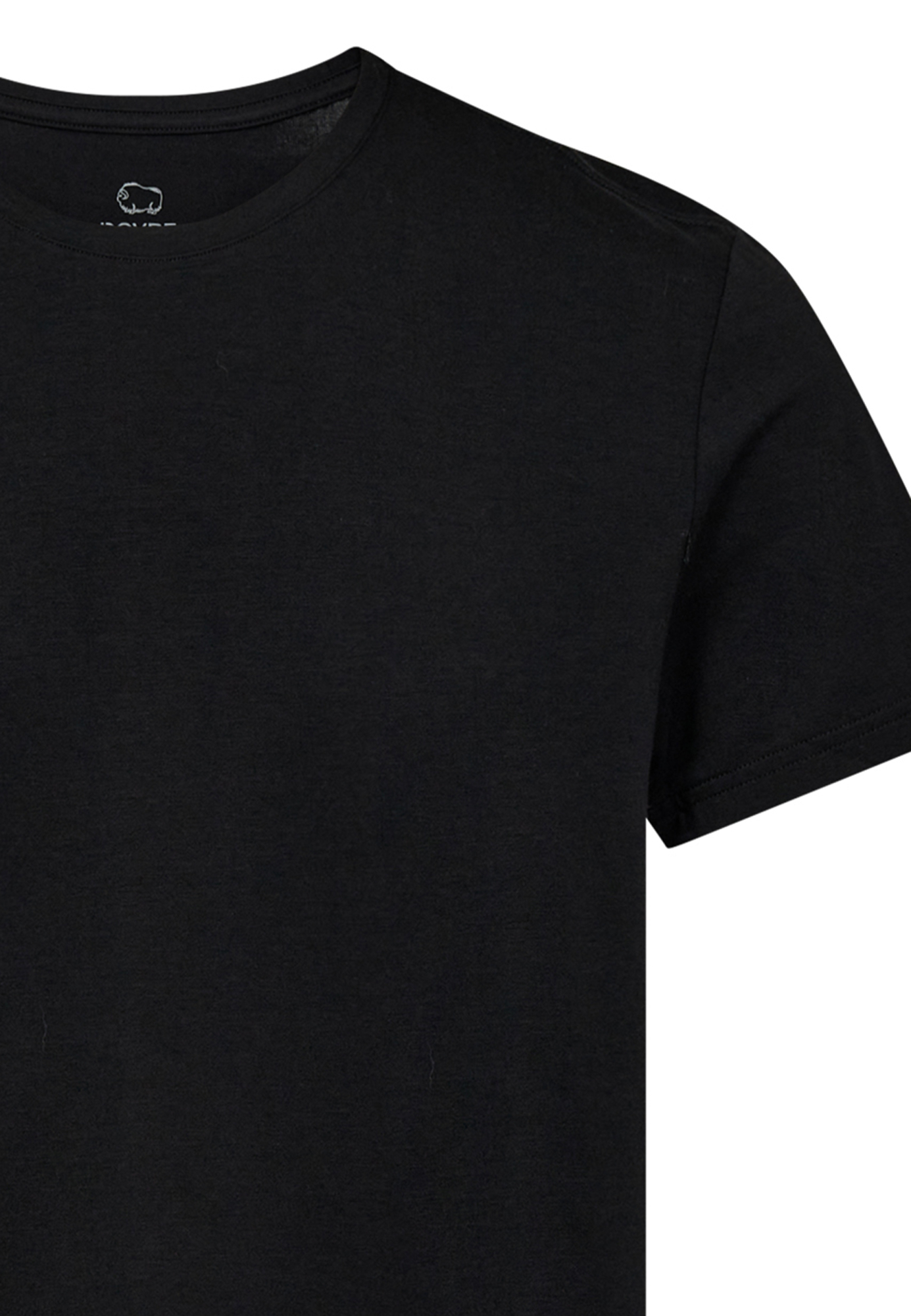 Bambus, T-Shirt Rundhals, Schwarz -Dovre Bambus, T-Shirt Rundhals, Schwarz -Dovre