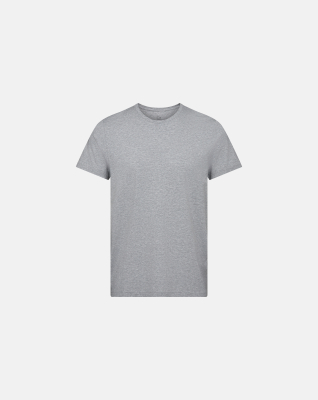 Bambus, T-Shirt Rundhals, Hellgrau -Dovre