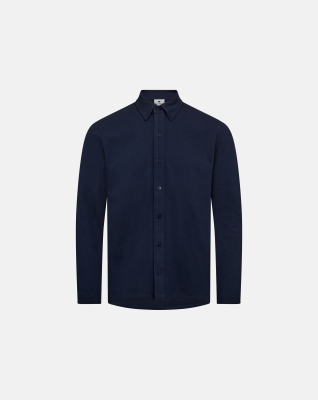 Bambus, Polo-Shirt in "Pique", Marineblau -JBS of Denmark Men