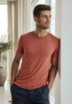 Bambus, T-Shirt Rundhals, Orange -JBS of Denmark Men