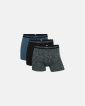 Bambusviskose, Boxershorts, 3er-Pack, Blau, Schwarz, Grau - JBS