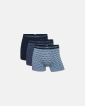 Bambusviskose, Boxershorts, 3er-Pack, Marineblau, Blau, Hellblau - JBS