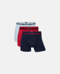 Bambusviskose, Boxershorts, 3er-Pack, Hellblau, Rot, Marineblau - JBS