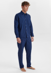 Bio-Baumwolle, Pyjamahemd, Navy -JBS of Denmark Unisex
