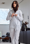 Bio-Baumwolle, Pyjamahemd, Weiß -JBS of Denmark Unisex