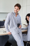 Bio-Baumwolle, Pyjamahemd, Mehrfarbig -JBS of Denmark Unisex