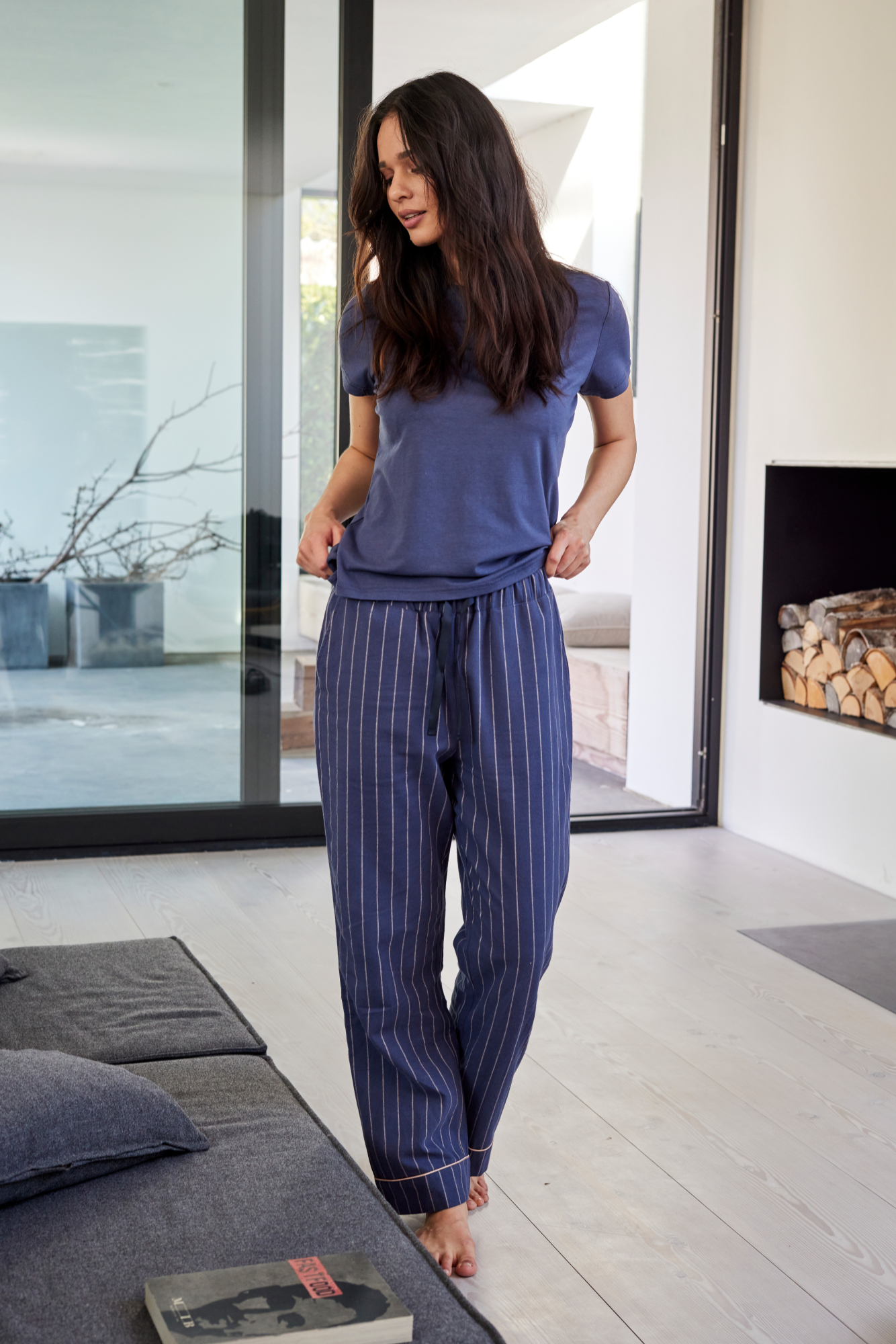100% Bio-Baumwolle, Pyjamahose, Blau -JBS of Denmark Women 100% Bio-Baumwolle, Pyjamahose, Blau -JBS of Denmark Women
