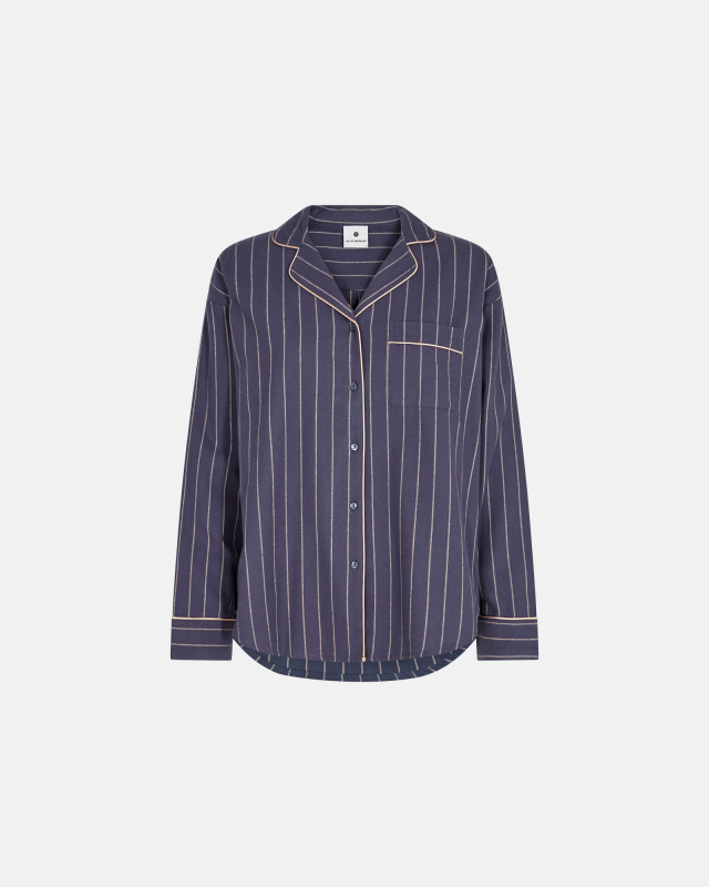 100% Bio-Baumwolle, Pyjamahemd, Blau -JBS of Denmark Women