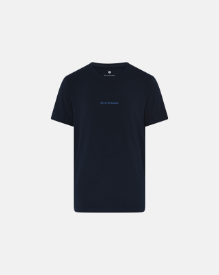 Bambusviskose, T-shirt "text", Marine -JBS of Denmark Men