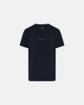 T-shirt m. Logo, Bambusviskose, Marine