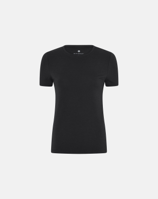 Bambus, T-Shirt o-neck "slim-fit", Schwarz -JBS of Denmark Women