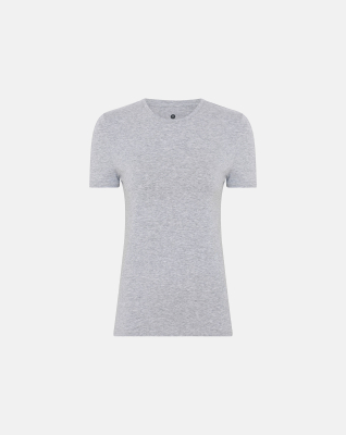 Bambus, T-Shirt o-neck "slim-fit", Grau -JBS of Denmark Women