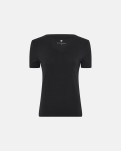 Bambus, T-Shirt v-neck "slim-fit", Schwarz