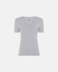 Bambus, T-Shirt v-neck "slim-fit", Grau - JBS of Denmark Women