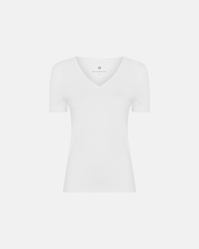 Bambus, T-Shirt v-neck "slim-fit", Weiss