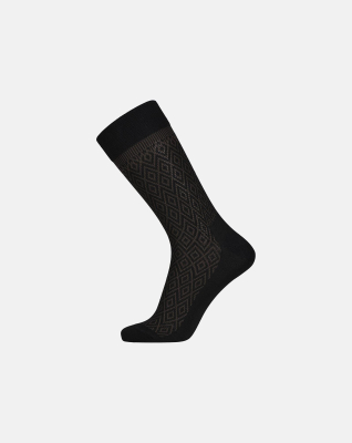Bambusviskose, Socken, Braun mit Muster -Egtved
