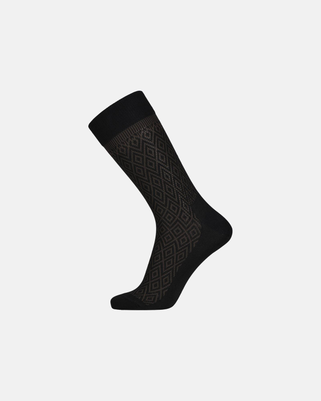 Bambusviskose, Socken, Braun mit Muster -Egtved