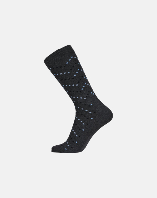 Bambusviskose, Socken, Dunkelgrau mit Muster -Egtved