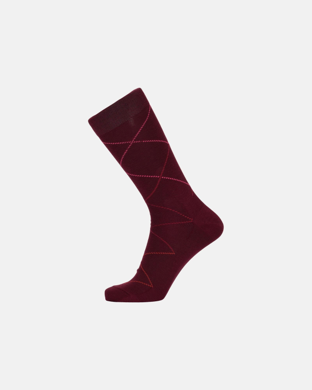 Bambusviskose, Socken, Rot mit muster -Egtved