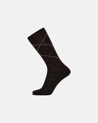 Bambusviskose, Socken, Schwarz mit Muster -Egtved