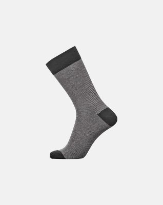 Socken, Bambusviskose, Graugestreift