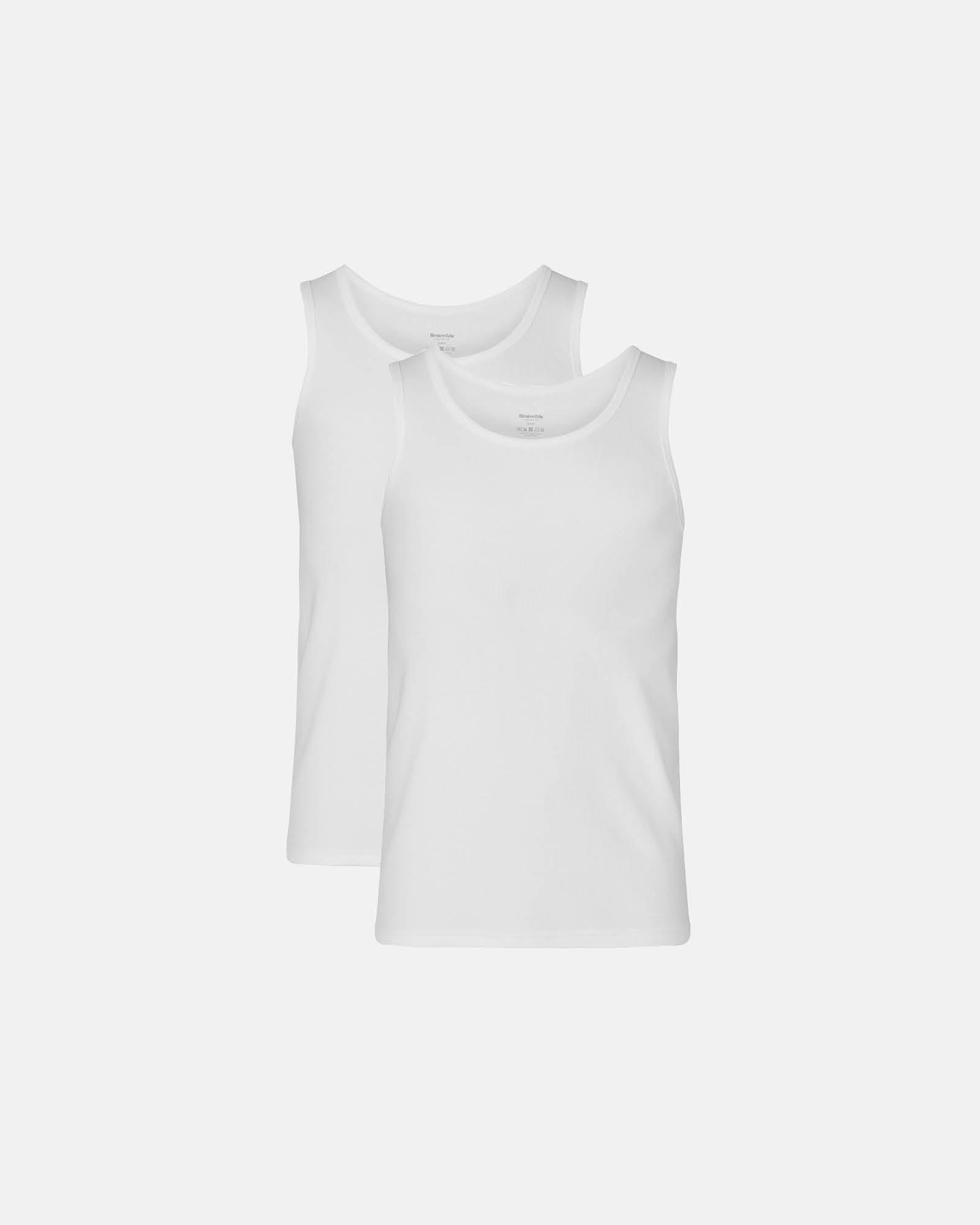 Bambus, Tanktop Rib, 2-pack, Weiß -Resteröds Bambus, Tanktop Rib, 2-pack, Weiß -Resteröds
